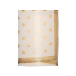 CTCP-10 Polka Dot Schal, dicker Damen Winterschal, Ecru 185x65cm