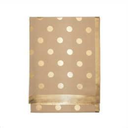 CTCP-11 Polka Dot Schal, dicker Damen Winterschal, braun 185x65cm