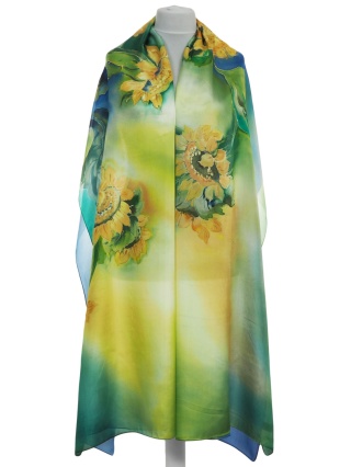 SZM-091 Elegant shawl for evening dress habotai 250x90cm