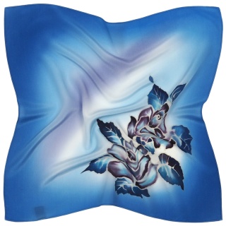 Hand-painted silk scarf 55x55cm AM5-717