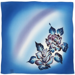 Hand-painted silk scarf 55x55cm AM5-717