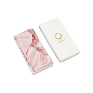 Women's pink silk hairband with elastic band