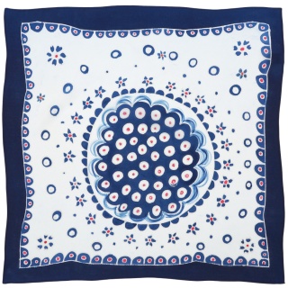 Hand-painted silk scarf with bubbles, 55x55cm AM5-715