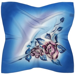 Hand-painted silk scarf 55x55cm AM5-716