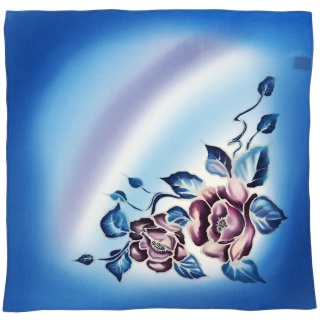Hand-painted silk scarf 55x55cm AM5-716