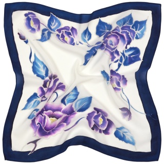 Hand-painted silk scarf 55x55cm AM5-718