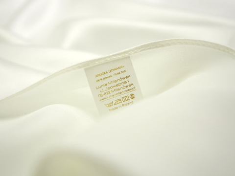 Jedwabna brązowa chustka na głowę z gumką CHJ-022