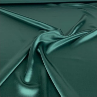 Women's neck scarf made of satin, bottle green