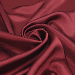 Women's neck scarf made of satin, burgundy