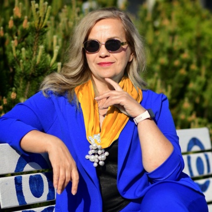 Szal typu komin damski na szyję z satyny, złoty