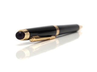 Golden Pen with Black Agate DZ-14