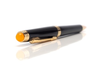 Golden Pen with Yellow Jade DZ-16