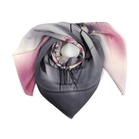 AM5-538 Hand-painted silk scarf, 55x55 cm(2)