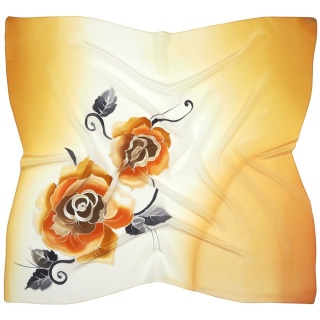 Hand-painted silk scarf 88x82 cm AM-1023