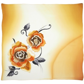 Hand-painted silk scarf 88x82 cm AM-1023