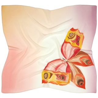 Hand-painted silk scarf 88x82 cm AM-1047