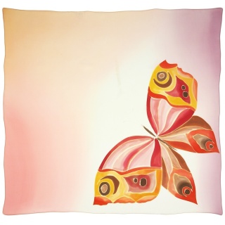 Hand-painted silk scarf 88x82 cm AM-1047