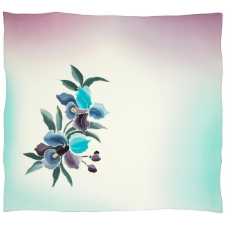 Hand-painted silk scarf 88x79 cm AM-1050