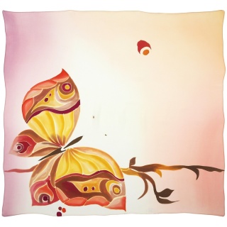 Hand-painted silk scarf 88x83 cm AM-1025