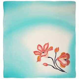 Apaszka jedwabna ręcznie malowana 89x82cm AM-1027