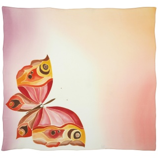 Hand-painted silk scarf 88x82cm AM-1029