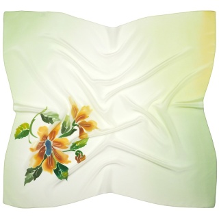 Hand-painted silk scarf 88x80 cm AM-1022