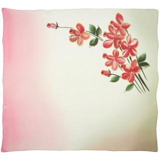 Hand-painted silk scarf 88x82cm AM-1044