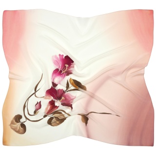 Hand-painted silk scarf 81x88cm AM-1016