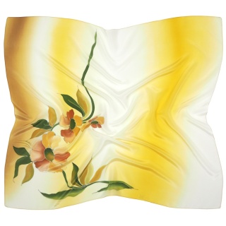 Hand-painted silk scarf 88x76cm AM-1015