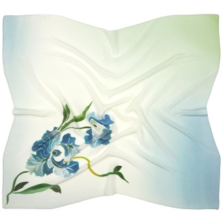 Hand-painted silk scarf 88x80cm AM-1011