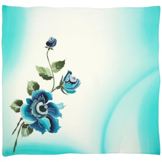 Hand-painted silk scarf 87x83cm AM-1013