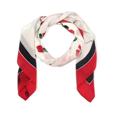 Hand-painted silk scarf 88x88 cm AM-1002
