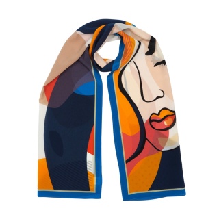 Double-Sided Silk Scarf Pop Art 180x45 cm SDD-05