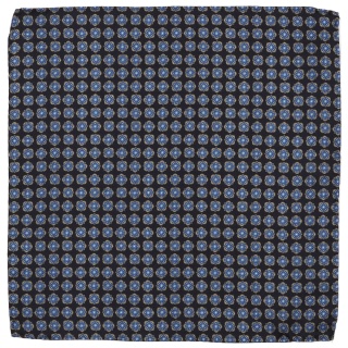 Silk Pocket Square with Blue Micro Pattern 30x30 cm PJ-389