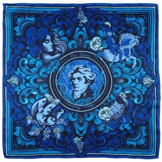 Double-Sided Silk Pocket Square Adam Mickiewicz 30x30 cm – PJ-398