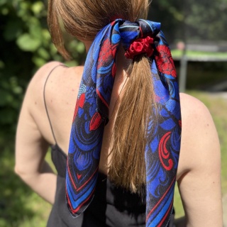 Adam Mickiewicz double-sided silk scarf 65x65cm AD7-010