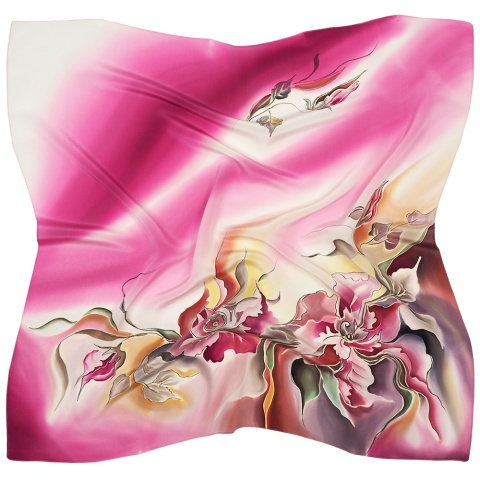 Apaszka z jedwabiu naturalnego - elegancki prezent dla niej 70x70 cm AM7-722b