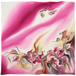 Apaszka jedwabna ręcznie malowana, Poranna rosa AM7-722