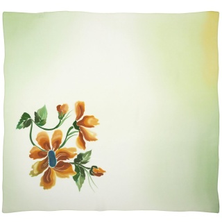 Apaszka jedwabna ręcznie malowana w kwiaty 89x82cm AM-1061