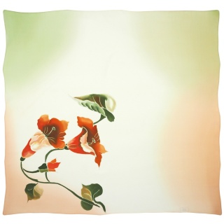 Hand-painted silk scarf 87x82 cm AM-1057