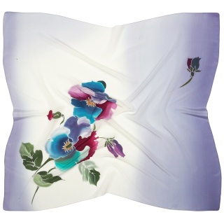 Hand-painted silk scarf 88x80 cm AM-1048