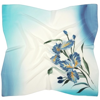 Hand-painted silk scarf 88x83 cm AM-1054