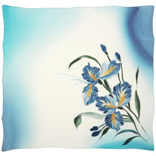 Hand-painted silk scarf 88x83 cm AM-1054