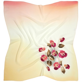 Hand-painted silk scarf 88x82 cm AM-1052