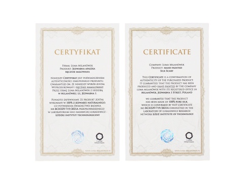 Apaszka jedwabna ręcznie malowana, Galaxa 55x55 AM5-732