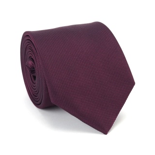 Burgundy Jacquard Silk Tie with Micro Pattern KR-679