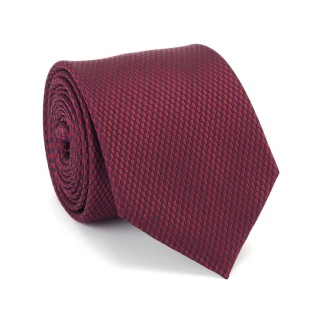 Burgundy Jacquard Silk Tie with Micro Pattern KR-663