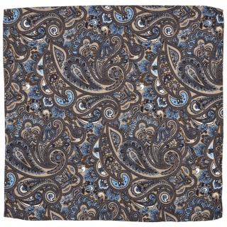 Silk Pocket Square with Paisley Motif 30x30 cm PJ-397