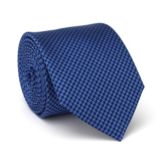 Blue silk jacquard tie KR-037