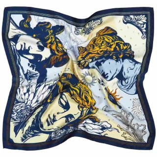 Silk Pocket Square, Double-Sided, Ancient Greece, 30x30 cm, PJ-399